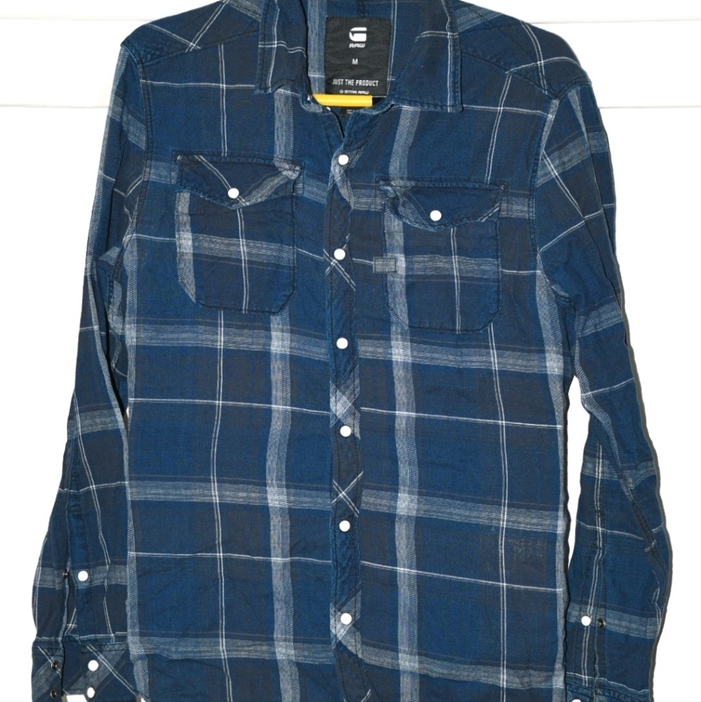 Blue & White button up